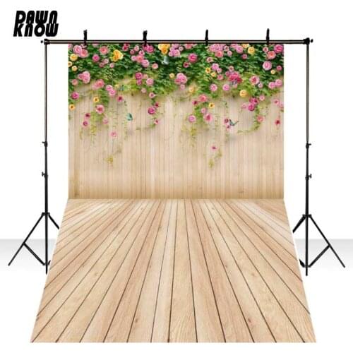 DAWNKNOW Flower Vinyl Photography Backdrops For Newborn Floor Polyester Backgrounds For Newborn Photo Studio Props F1489