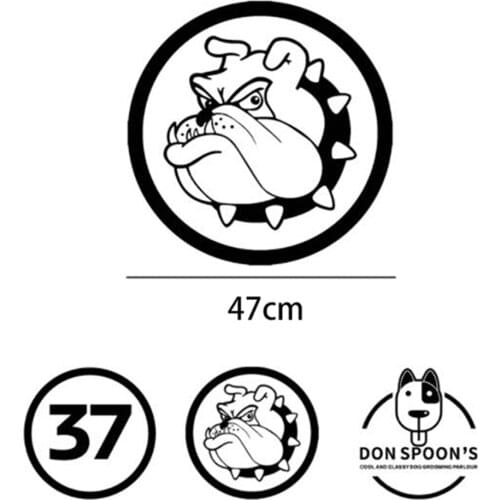 1 Pair Door Side Anniversary 37 Bulldog Decal Sticker Decoration For MINI Cooper One Countryman F55 F56 F60 R55 R56 R60 Clubman