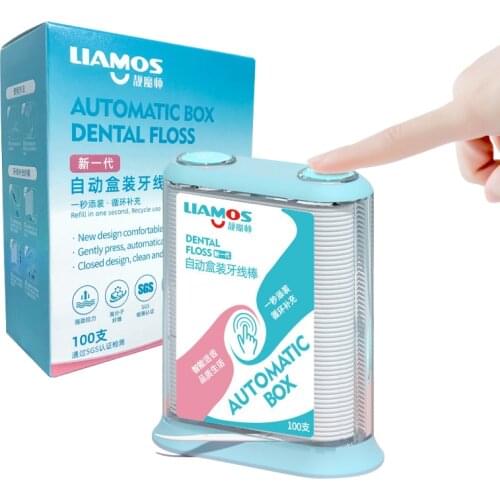 100/200pcs Boxed Dental Floss Stick Double Exit Dentistry Tool Interdental Brush for Teeth Cleaning Auto Supplement Floss Stick