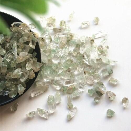 100g 10-20mm Natural Green Ghost Phantom Stone Crystal Quartz Gemstone Specimen Healing Natural Stones and Crystals
