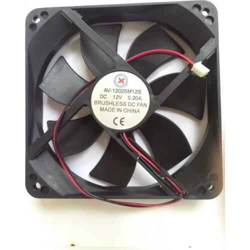 1PCSDC 2Pin 12V DC Fans 120mm x 120mm x 25mm Brushless Cooling Fan Blower 12025s