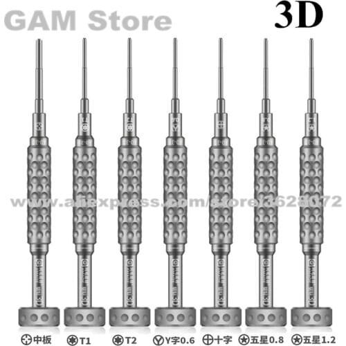 Amaoe 3D Screwdriver Precision Disassemble Aluminum Drill Screwdriver S2 Alloy Bit For iPhone Android Dismantle Repair Tools Kit