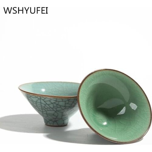 4 pcs/set Jingdezhen Ceramic teacup Handmade Boutique small tea bowl Chinese porcelain Tea set Accessories Master Tea cup 60ml