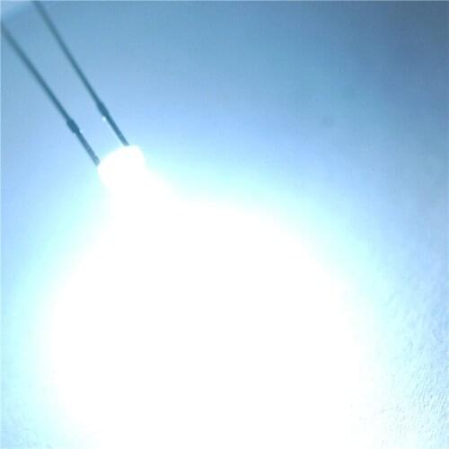 YongYeTai LED Light Emitting Diode 3MM Round Head Mist White Hair White free shipping