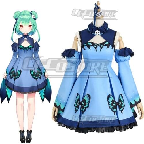Anime YouTuber Uruha Rushia VTuber Cosplay Costume Uniform Dresses Christmas Halloween Free shipping CG962ZT