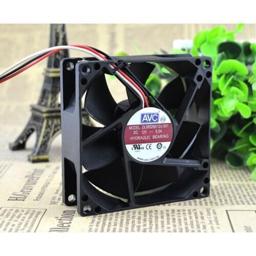 AVC 80*80*25 12V 0.5A DL08025R12U-S01 3 line of large volume of levitation chassis fan