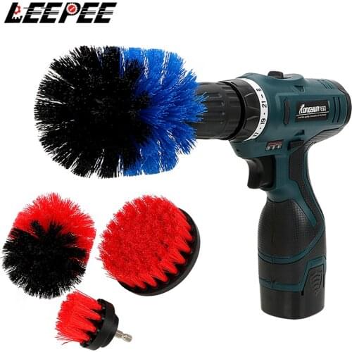 Car Auto Drill Scrubber Brush Kit Care Cleaning Tool Hard Bristle for Autos Exterior Bathtub Tile High Quality Accessories
