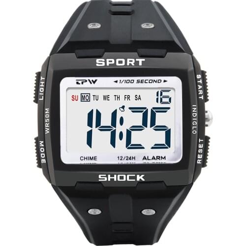 Men Sports Watch Fashion Electronic Watch Waterproof Digital Wristwatch Multifunction Alarm Chrono Square Screen for Kid Relogio