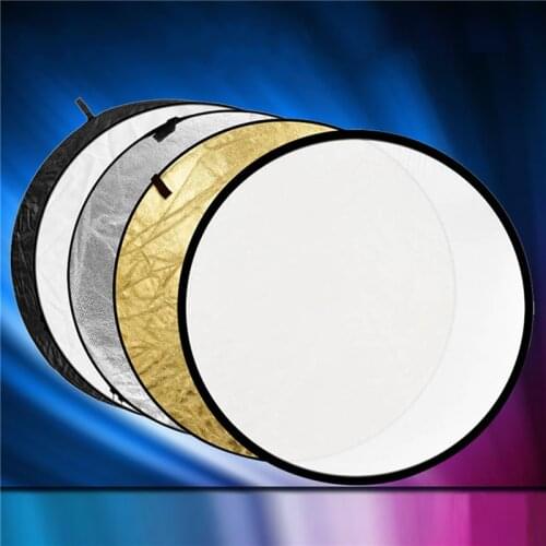 Dia 60Cm 5 In 1 Multi Disc Photography Studio Photo Oval Collapsible Light Reflector Handhold Portable Photo Disc