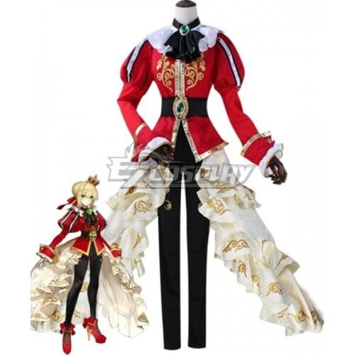 Fate Grand Order Fate Extella Link Nero Claudius Caesar Augustus Dress Uniform Outfit Girls Adult Halloween Cosplay Costume E001