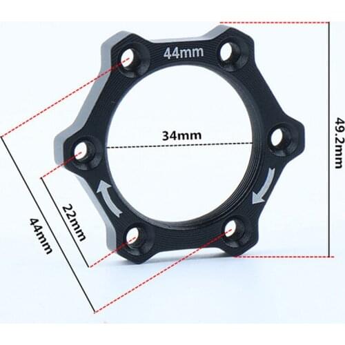 44mm Bicycle Bike Rotary Screw Thread Hub Flange Adapter Brake Disc Rotor Base Rotary Hub Brake Disc Threaded Base