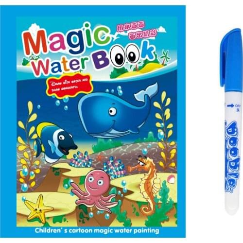 Montessori Toys Reusable Coloring Book Magic Water Drawing Book Sensory Early Education Toys for Kids Birthday Gift