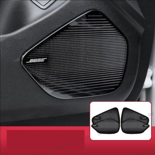 Leather Car Interior Door Sound Cover Speaker Trims Styling for Cadillac Ct4 2020 2021 2022 Accessories Auto Styling Moldings