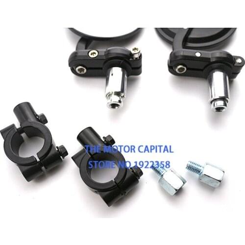 Round Side Mirrors Aluminum Alloy Motocycle Rearview Mirrors Moto End Motor Side Mirrors Motorcycle Accessories