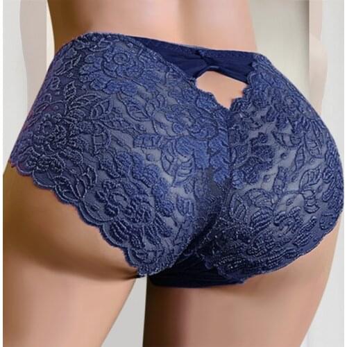 Embroidery Heart Lace Panties Sex Thongs String Hot Sexy Transparent Underwear for Women Hollow Out Seamless Briefs Lingerie