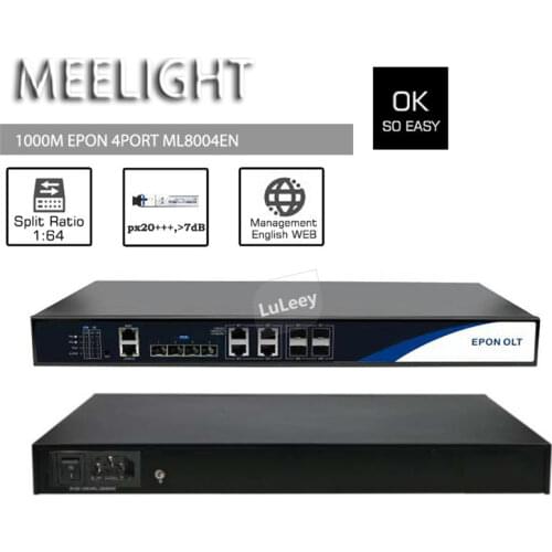 4 port EPON OLT 1.25G communication equipment WEB management support 4x64 ONU