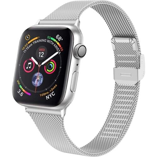 Milanese Loop Strap For Apple Watch band 44mm 40mm Stainless Steel Metal Bracelet iWatch 5 42mm band 4 3 2 1Series 38mm Bracelet