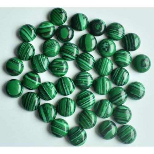 2020 fashion top quality malachite stone round CAB CABOCHON stone beads for jewelry Accessories 12mm wholesale 50pcs/lot free