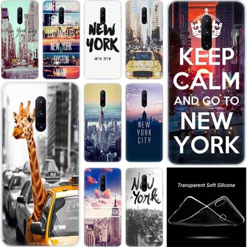 Hot New York City Fashion Transparent Silicone TPU Soft Phone Case for OnePlus 7 Pro 5G 6 6T 5 5T 3 3T Cover Coque