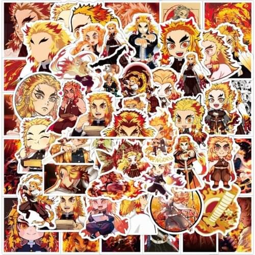 10/50Pcs Demon Slayer Kimetsu No Yaiba Anime Stickers Decals Skateboard Sticker for Laptop Motorcycle Luggage Sticker