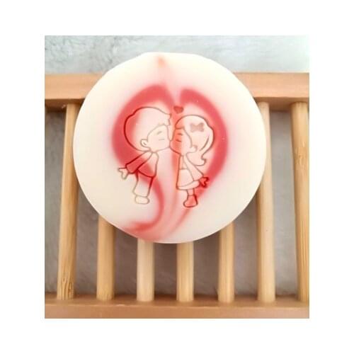 Free shipping Couple handmade soap pattern Mini diy soap stamp chaprter seal 3*3CM