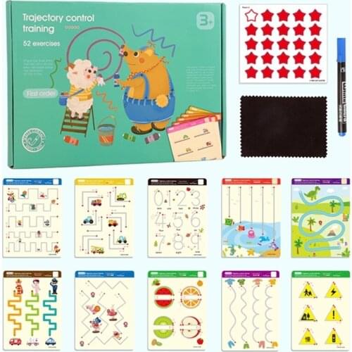 Montessori Baby Drawing Tablet Color Shape Toddler Pen Control Training Drawing Set Early Learning Educational Toys For Children