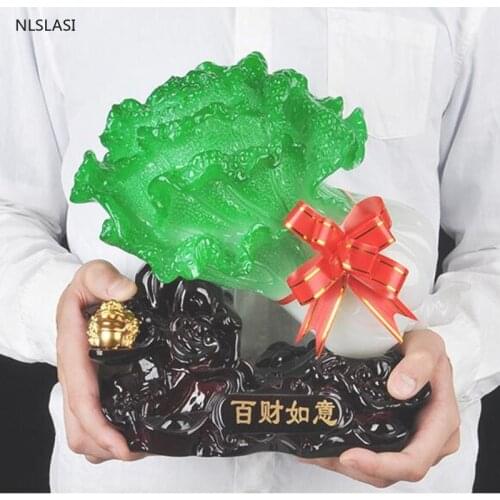 Retro Imitation jade Resin Cabbage Ornaments Home Decor Accessories Wishful Miniature Figurines Desktop Art Crafts Best Gifts