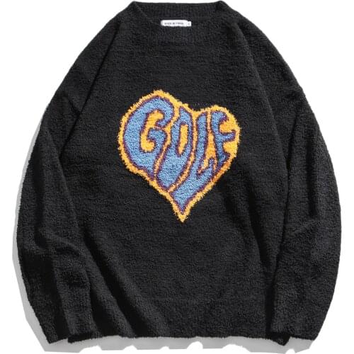 Blue couples love short Korean knitted sweater mens and womens wear versatile 2020 new Hong Kong Style autumn trend