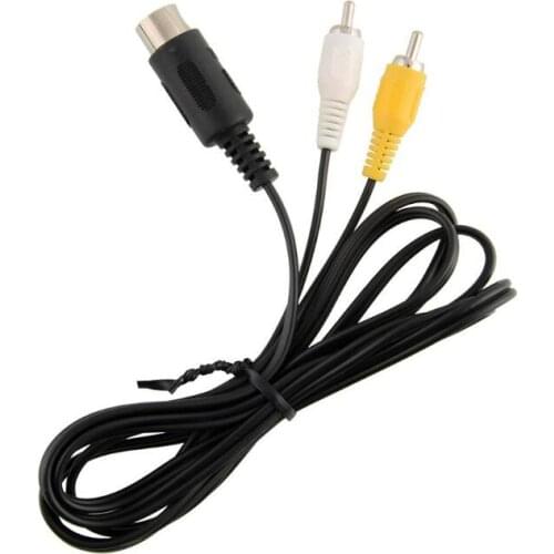 Replacement For Sega Genesis 1 AV Cable Audio Video AV Cable Cord 6ft RCA Cable Connection Cord Mega Drive 400pcs/lot