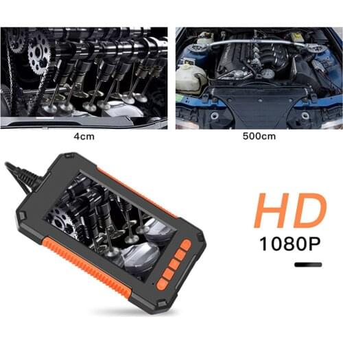 P40 1080P Endoscope 8 LED Light Waterproof Endoscope Industrial Endoscope Camera with 4.3in Screen Diameter 8mm