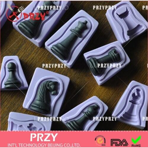 High-quality food-grade silicone Fondant silicone mold 3D Chess cake Decorating Mold