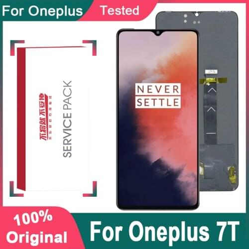 100% Original 6.55" Display Replacement For OnePlus 7T AMOLED LCD Touch Screen Digitizer Assembly For 1+ 7T Display Screen