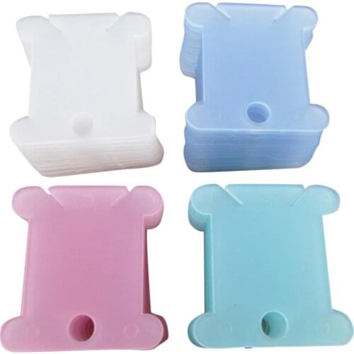100 Pieces Plastic Floss Bobbins for Embroidery Floss Organizer Cross-Stitch Cross Stitch