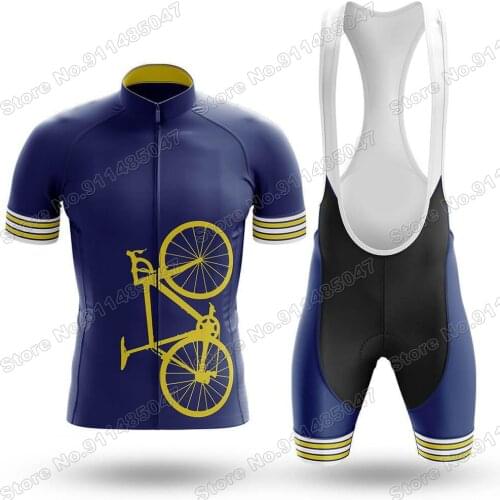 2021 Bicycle Mens Cycling Jersey Set Summer Clothing Road Bike Shirts Suit Bicycle Bib Shorts MTB Wear Maillot Ropa