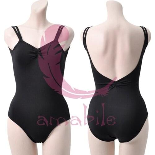 Ballet Dance Gymnastics double strap Leotard backless adult leotard AL0032