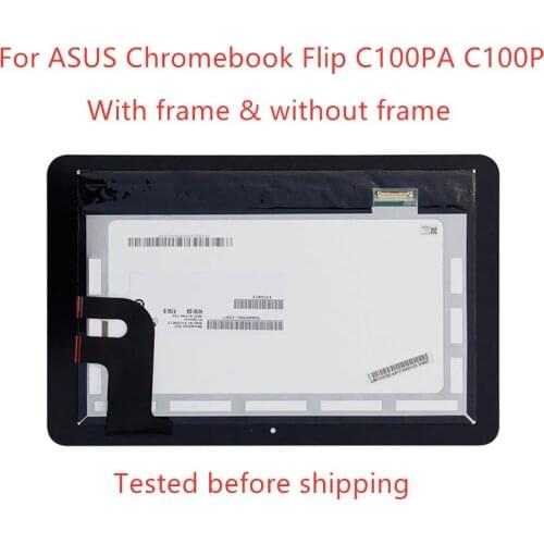 Free shipping 10.1 inch For ASUS C100P C100PA LCD Display Touch Screen Assembly For ASUS Chromebook Flip C100P C100PA LCD