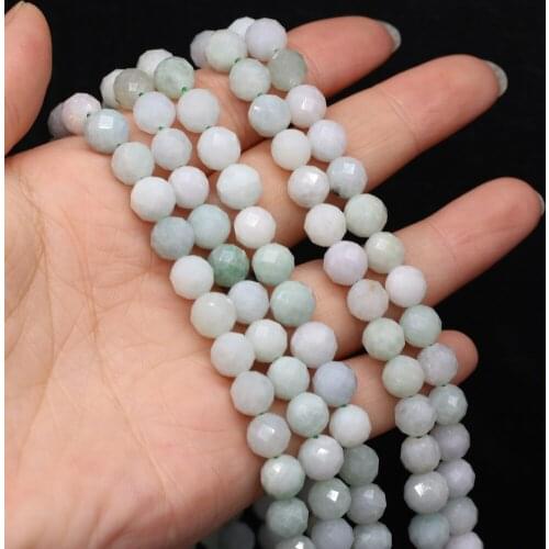 Natural Stone String Beads Loose Round Austria Faceted Crystal Bead for Jewelry Making Bracelet Necklace Gifts Accessories 8mm