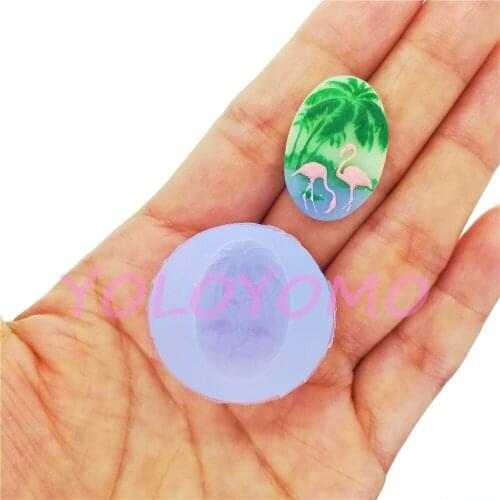 C239YL 24.8mm x 16.9mm Cameo Silicone Mold Fondant Cake Decoration Candy Chocolate Craft Resin Clay Art Pendant Necklace Making