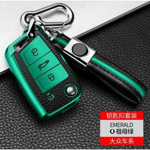 New Soft TPU Car Remote Key Case Cover Holder Shell Fob For Volkswagen VW Magotan Passat B8 Golf For Skoda Superb A7 Accessories