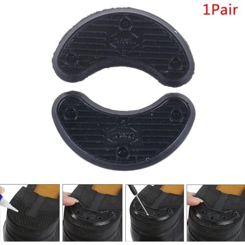 Black Shoes Heel Sole Sticker Anti-Wear Heel Liner Non Slip Rubber Shoes Heels Guard Stickers Shoe/Foot Care New 1Pair