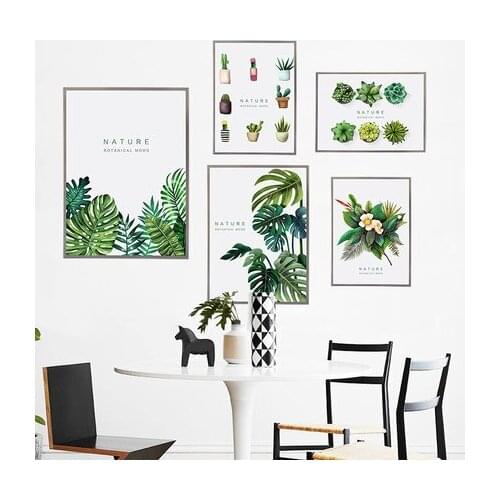 Flower Poster Living Room Study Room Home Decor Vinyl Wall Sticker DIY Plant Decals Wallpaer Mural