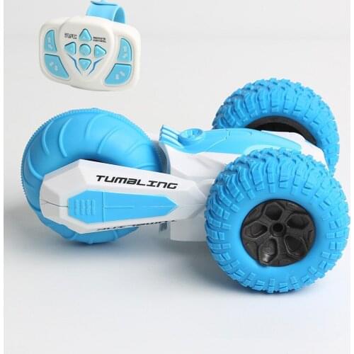 Kids Toys Watch RC Car 360 Degree Stunt Drift Deformation Buggy Car Double-Sided Drive Crawler Roll Car 2.4G Remote Control Car