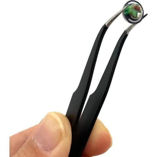 DIY Earphones Tool Stainless Steel Anti-static Curved Tweezers Pointed Tweezer