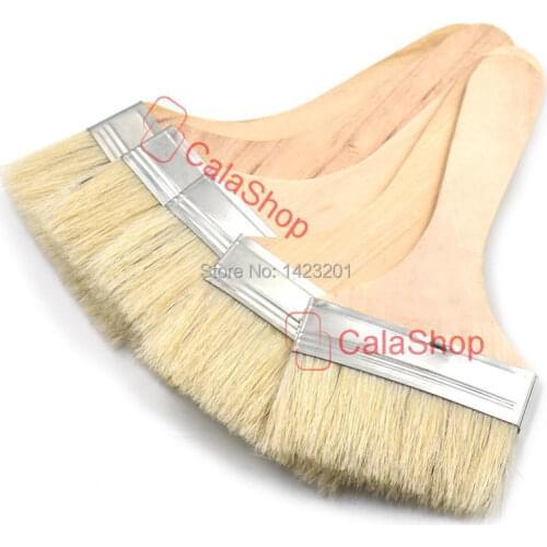 5 Pcs / Lot 75mm 3" Wooden Handle Brush Brushes Bristles Perfect Adhesives Paint Brush Touchup Supplies