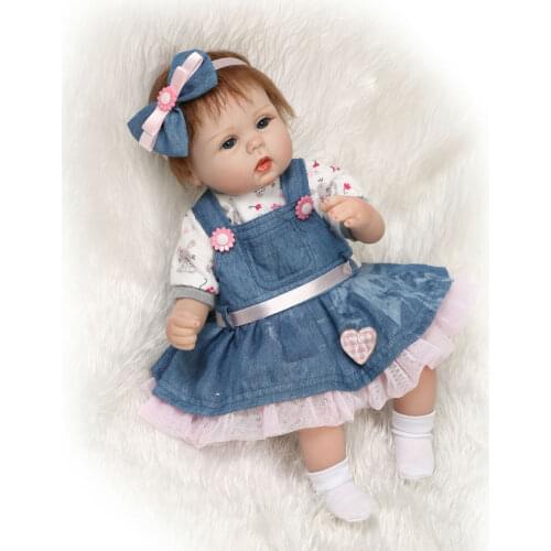 NPK Latest new 43cm Silicone Reborn Boneca Realista Fashion Baby Dolls For Princess Children Birthday Gift Bebes Reborn Dolls