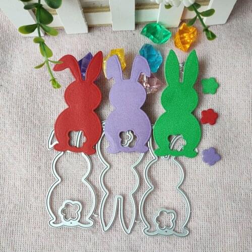 New Easter 3 rabbits metal cutting mould pattern scrapbook die embossing DIY handicraft paper card photo album metal