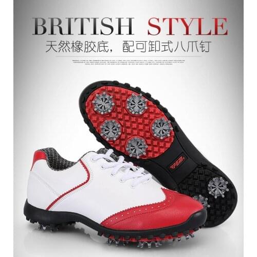 PGM golf shoes female models waterproof superfiber Waterproof ultra-slippery shoes with removealbe spikers sponge soles
