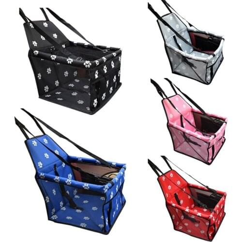 Pet Dog Car Carrier Seat Bag Waterproof Basket Folding Hammock Pet Carriers Bag For Small Cat Dogs Safety Travelling Mesh