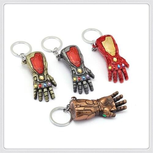 Avengers Iron Man Infinite Gem Glove Shaped Personalized Keychain