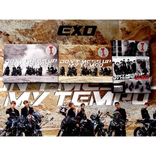 Hand signed EXO autographed 5th album DON`T MESS UP MY TEMPO K-POP 112018